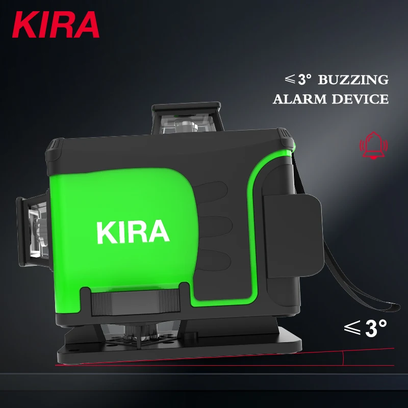 Лазерный уровень KIRA самонивелирующийся на 360 градусов 16 линий зеленый лазер -