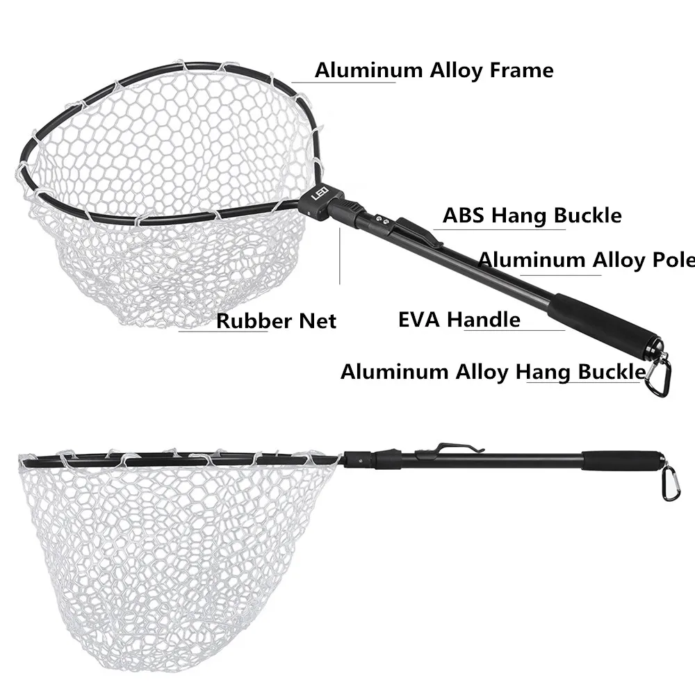 85 см черная алюминиевая легированная быстро складывающаяся ручная сеть высокого