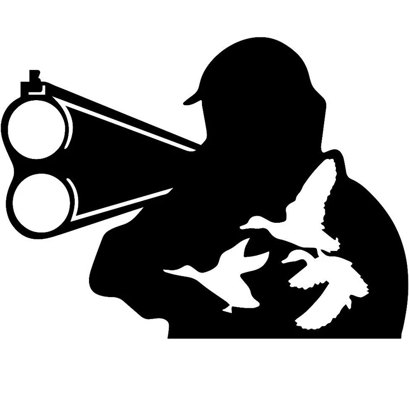 

16cm*12cm Hunter Wild Duck Hunting Car Decals KK Vinyl Stickers Fashion Car-Styling Car Accessories Black/Silver