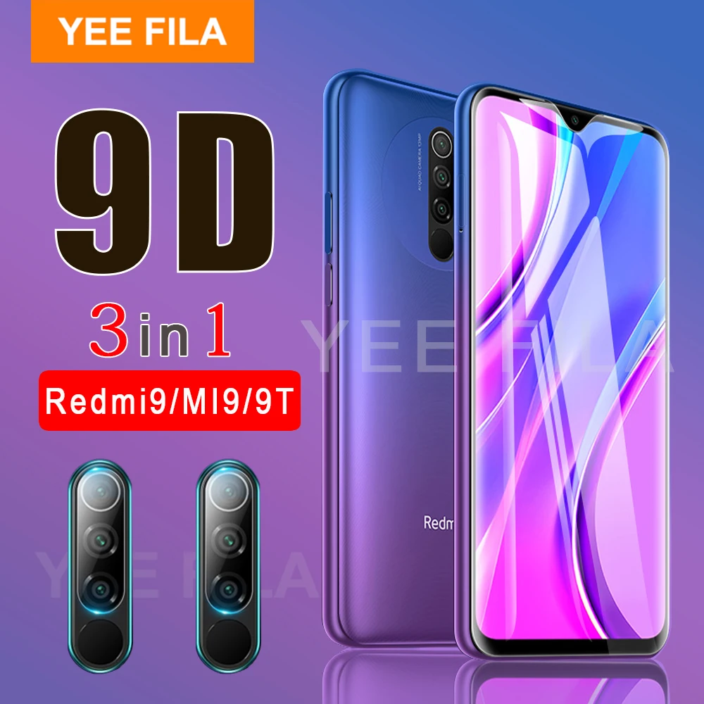 Защитное стекло для экрана и объектива камеры закаленное Xiaomi Redmi 9 9t Pro mi9 mi9t |