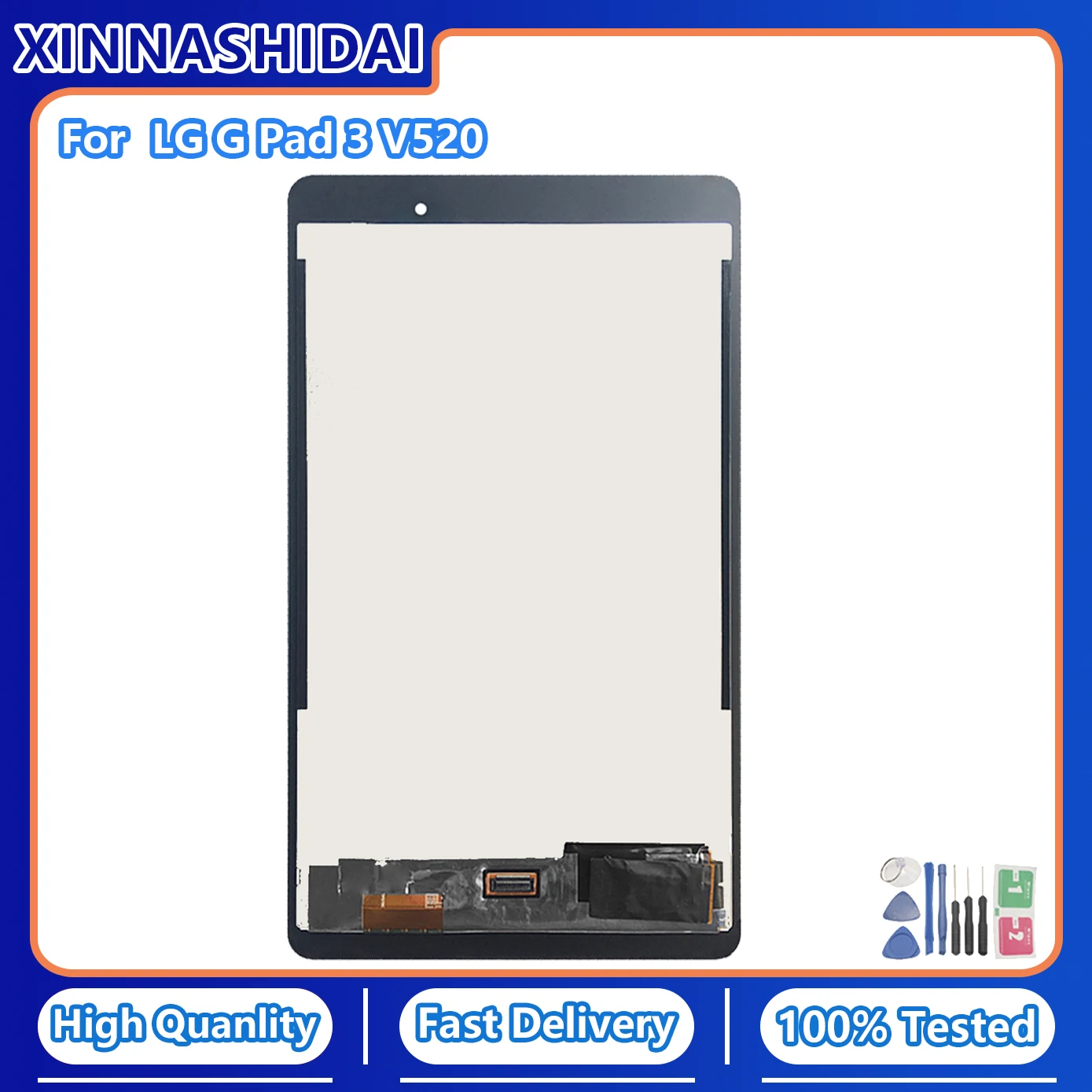 8.0'' inch For LG G Pad 3 iii Gpad3 GPAD X 8.0 V520 V521 LCD Display Touch Screen Digitizer Free shipping 100% Tested - купить по