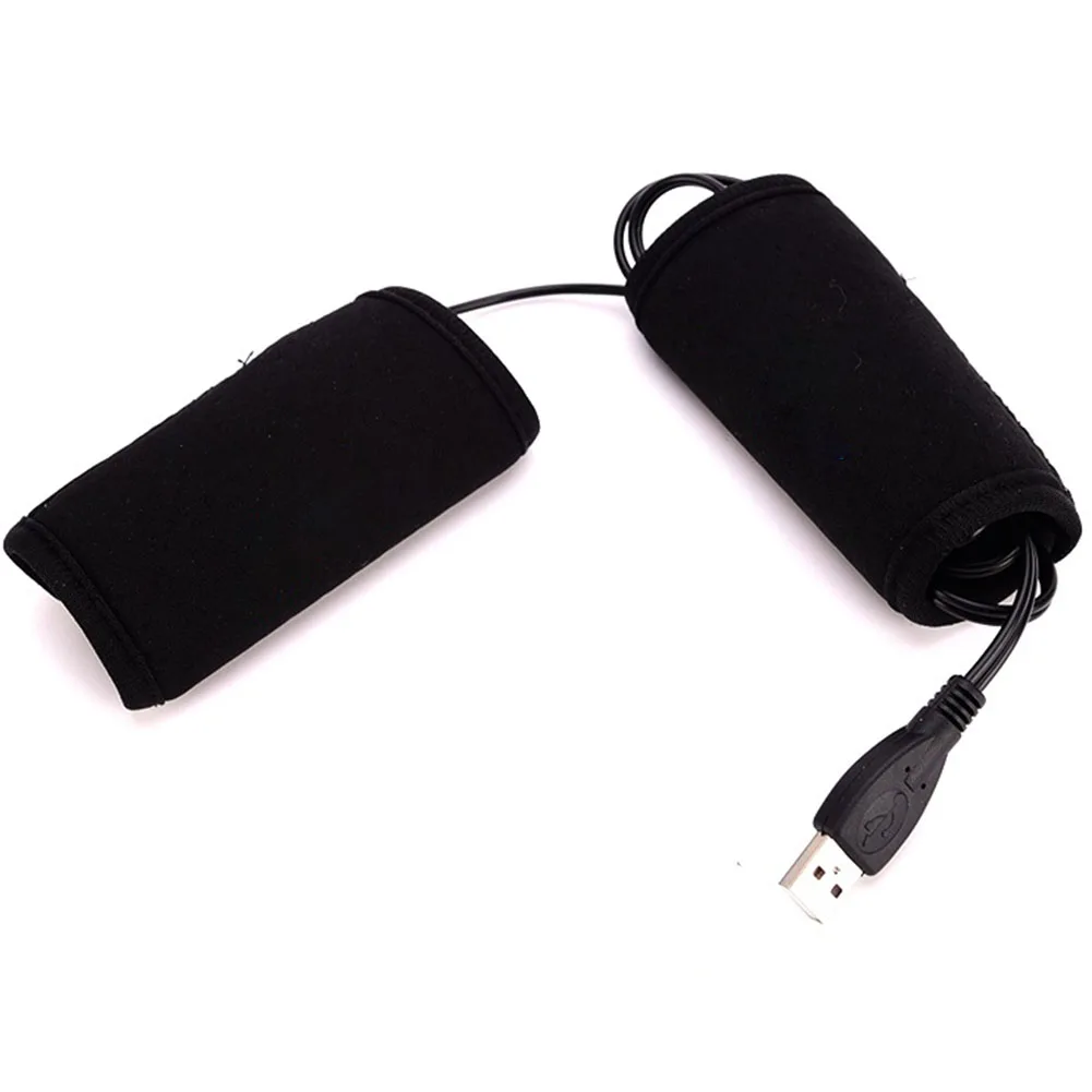 

1 Pair Elastic Electric Heating Grip USB Interface Removable Temperature Control Switch Outdoor Motorcycle Handle Winter Fast