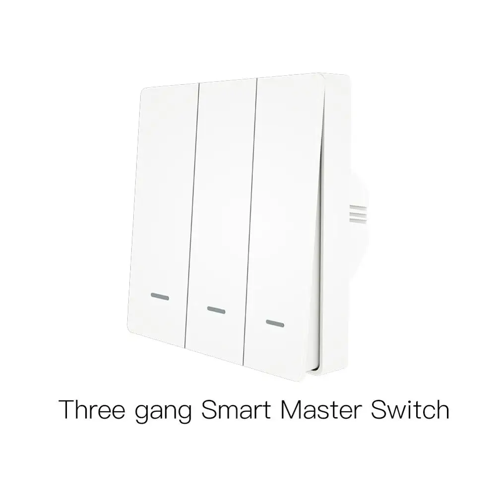 3 Gang Master Switch WI-FI "Умный" настенный wi-fi-выключатель RF433 кнопочный переключатель 1/2/3 банды Великобритании/ЕС Стандартный приложение Smart Life Беспроводной светильник переключатель дистанционного управления голосовым Управление - Цвет: 3 Gang Master Switch