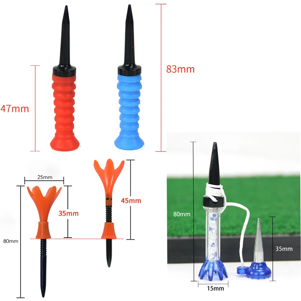 10Pcs Golf Tees Ball Nail Sporting Training Aids Outdoor Plastic Supplies Stud Accessories |