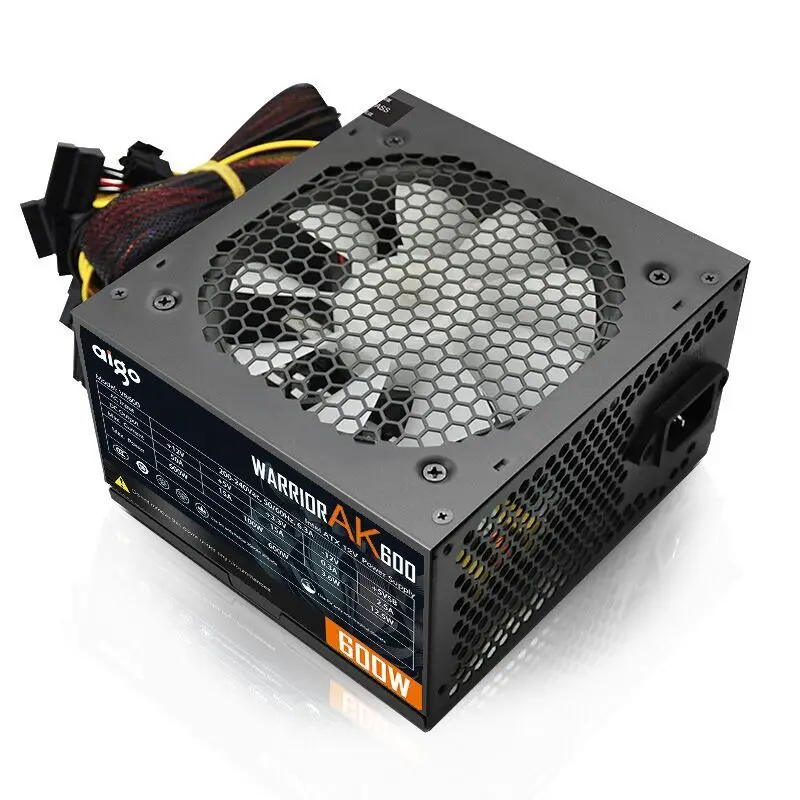 aigo max 600w pc psu power supply unit mute gaming quiet 120mm rgb fan 24pin 12v atx desktop computer power supply for btc free global shipping