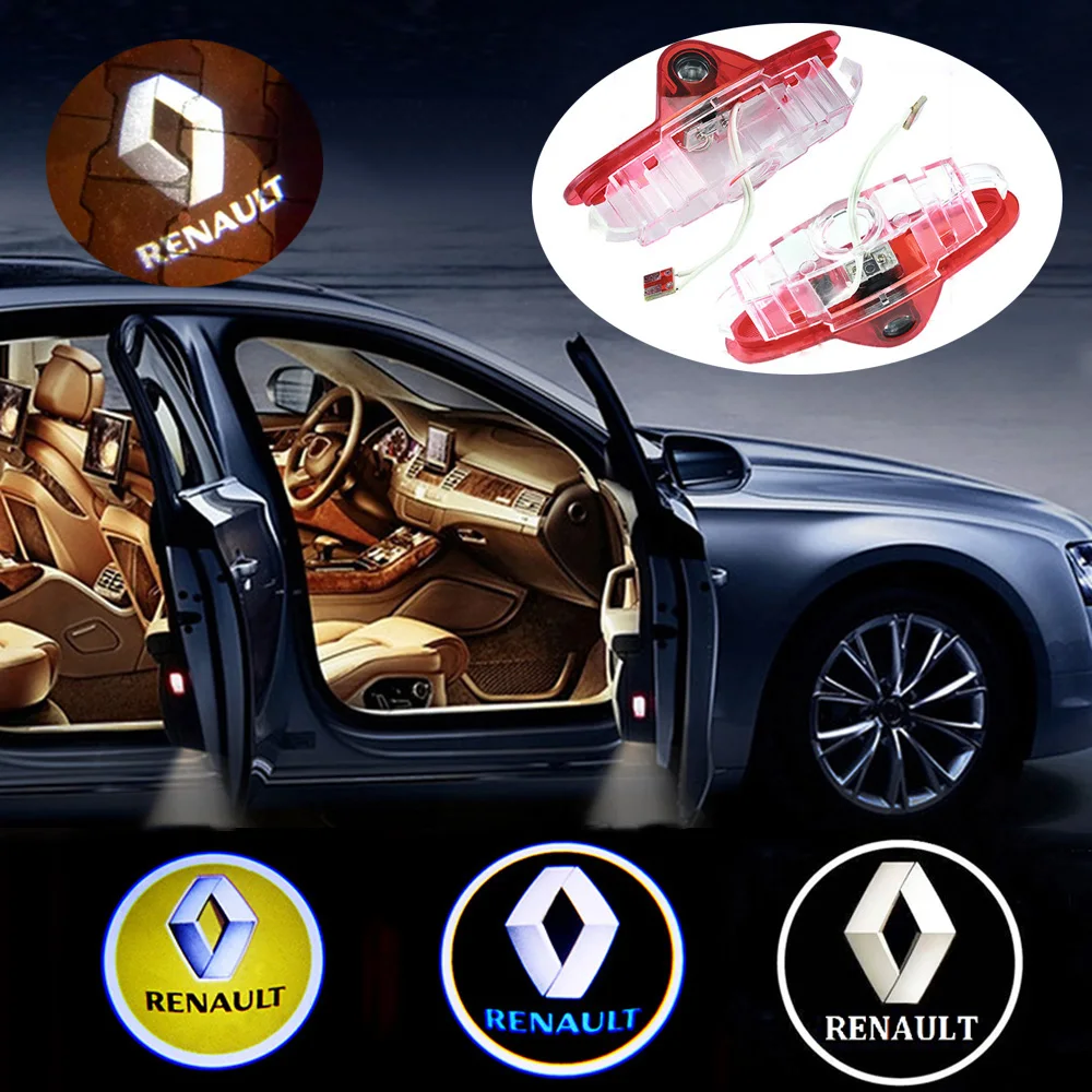 2 шт. Автомобильные светодиодные лампы проекторы для дверей Renault Laguna Espace 4 5 Vel Satis
