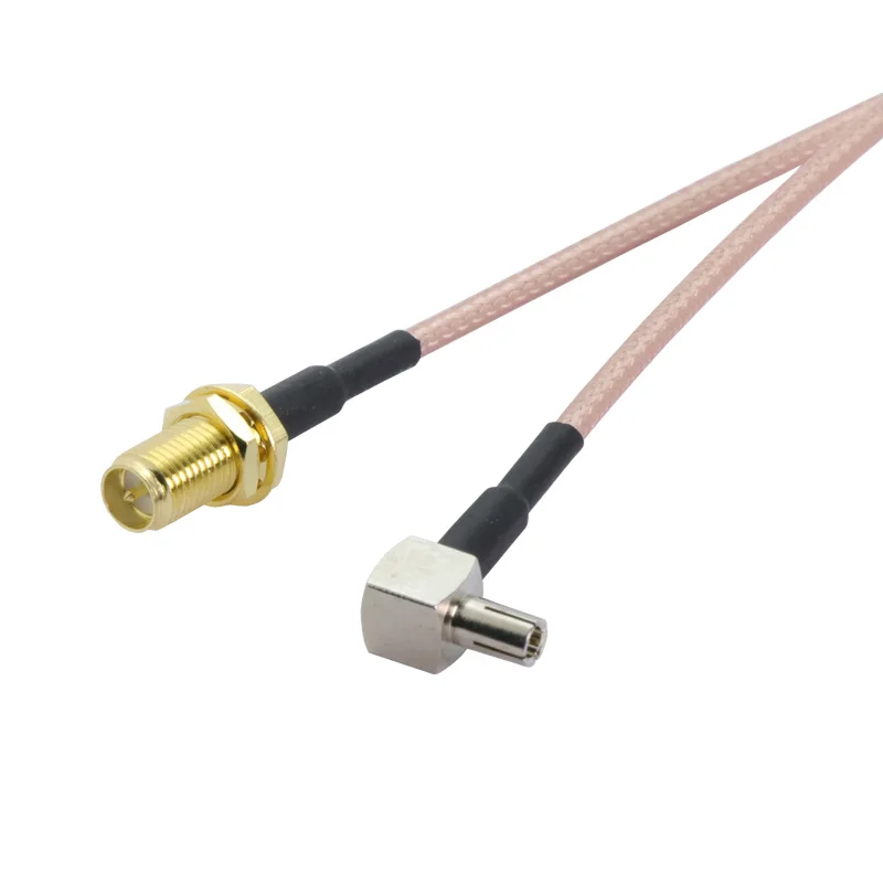 10 шт./лот TS9 правый угол штекер к RP SMA Гнездовой разъем RF коаксиальный кабель RG316