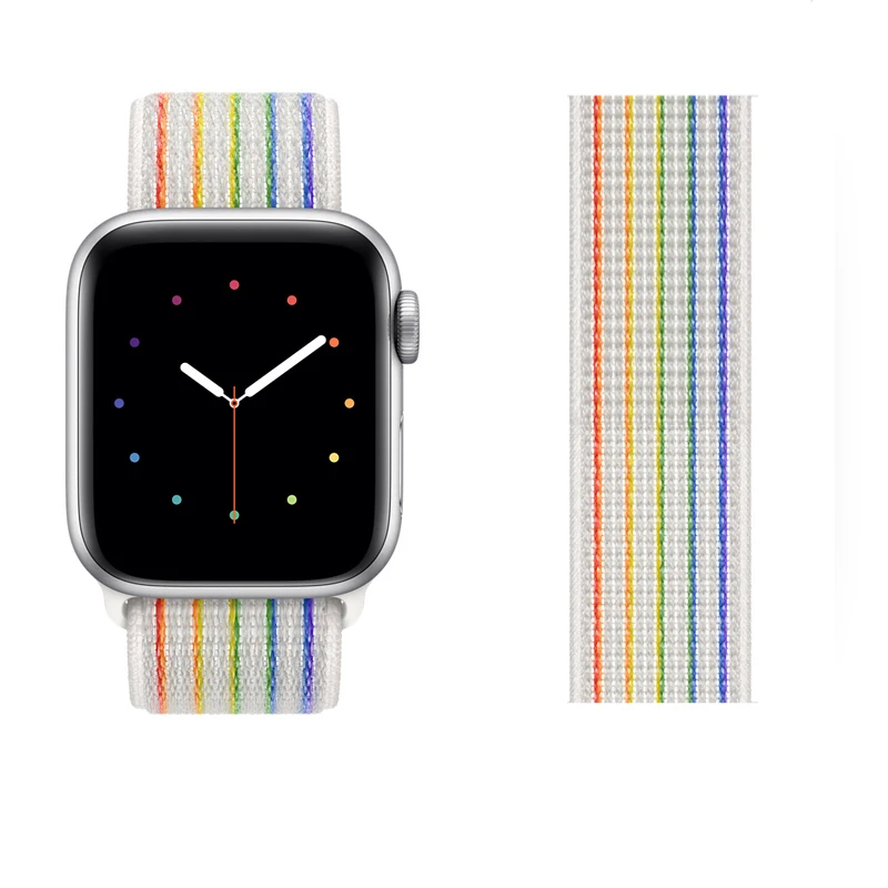 

Strap For Apple Watch band 44mm 40mm 42mm 38mm Smartwatch Watchband Belt Sport Nylon Loop belt Bracelet iWatch Series 3 4 5 SE 6
