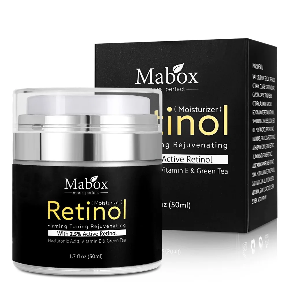 Mabox 50 мл Retinol 2.5% увлажнитель для лица крем с гиалуроновой кислотой антивозрастной