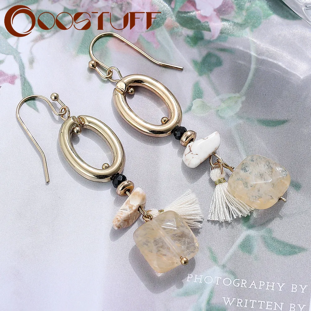 

Gold Color Stone Goth Earrings Dangle Hanging Pendientes Decorative Suspension Jewelry for Women Korean Thing Accessories brinco
