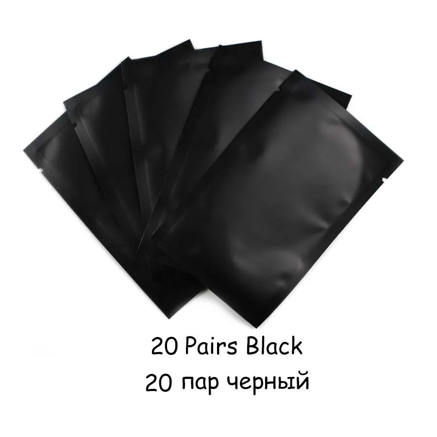 20 pairs Black 20/50/100 пар черный Бумага патчи привитые глаз наклейки для ресниц кругов под глазами колодки глаз Бумага патчи советы Стикеры AILYRISS - Цвет: 20 pairs Black