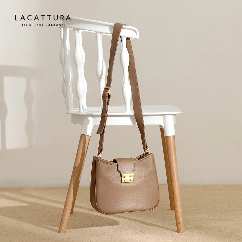 LACATTURA 2019 Маленькая женская сумка-мешок брендовые кожаные сумки на плечо