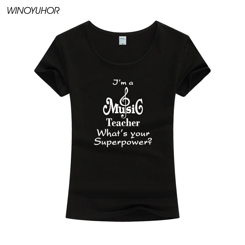 

I'm A Music Teacher Harajuku T Shirt Funny T-Shirt Women Summer Fashion Short Sleeve Tops Tees For Lady Girls Tshirt