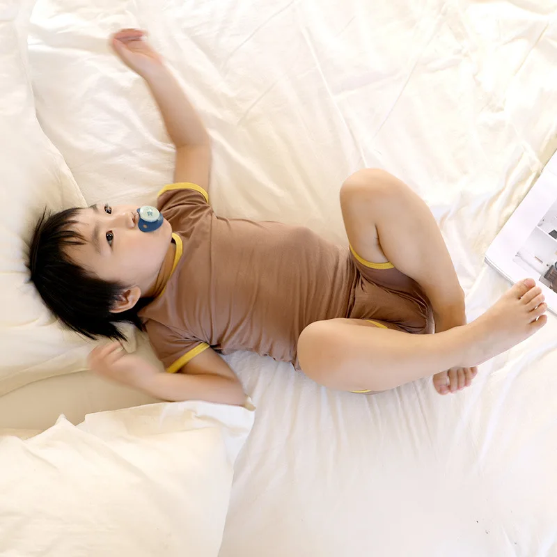

Children's Sleepwear 2Pcs Kid Baby Boys Girls Unisex Summer Pajamas Set Sleepwear Nightwear Underwear Outfits Sleep Clothes
