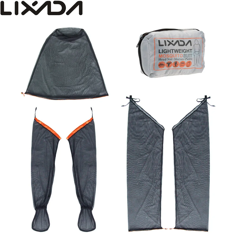 

Lixada Lightweight Summer Bug Wear Mosquito Free Suit Head Net Sleeves Pants for Men Women with Ultra-fine Mesh Hiking Fishing