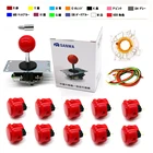 Японский оригинальный джойстик Sanwa JLF-TP-8YT с 10 шт. планшетов диаметром 30 мм + восьмиугольный ограничитель ворот + удлинитель 1,5 см + кабель 5P