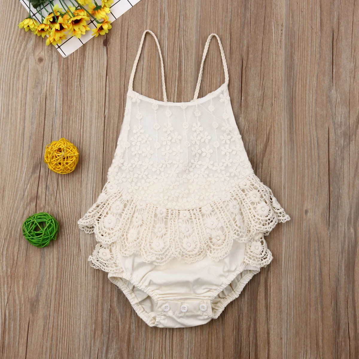 

Newborn Sleeveless Backless Lace Jumpsuit Baby Girls Sunsuit Infant Body Suits Baby Girl Summer Bodysuits