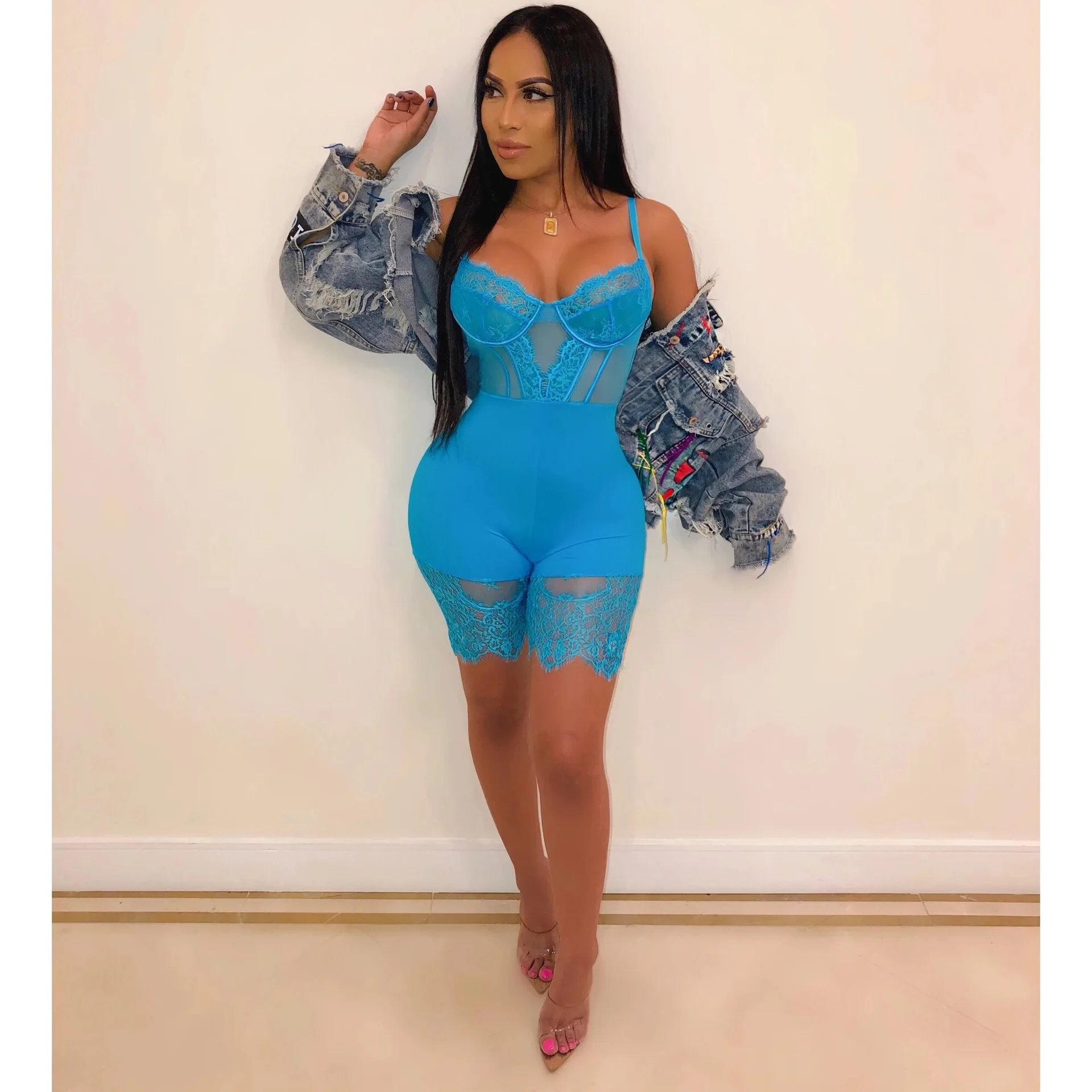 2020 Women Lace Sexy Lingerie Rompers Jumpsuits Playsuit Overalls Mujer | Женская одежда