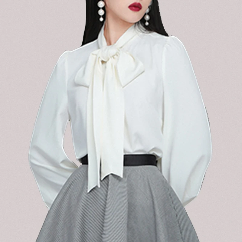 Max Spri 2019 Новый Модный комплект из 2 предметов с бантом детали рубашки длинным