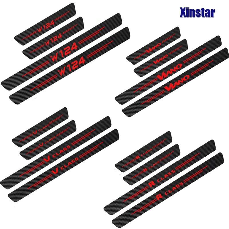 4pcs Car Protector Door Sill Stickers For Mercedes Benz AMG CITAN R V CLASS SPRINTER VIANO VITO W203 W204 W205 W124 W213 - купить по