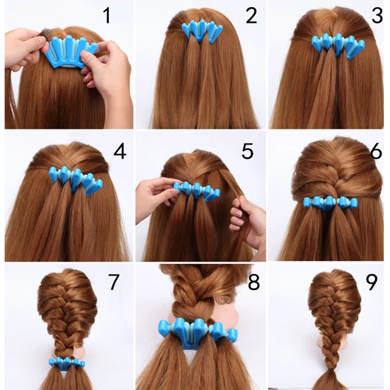 

DIY Five-finger Sponge French Braid Hair Tool Hair Braider Braiding Tool NN