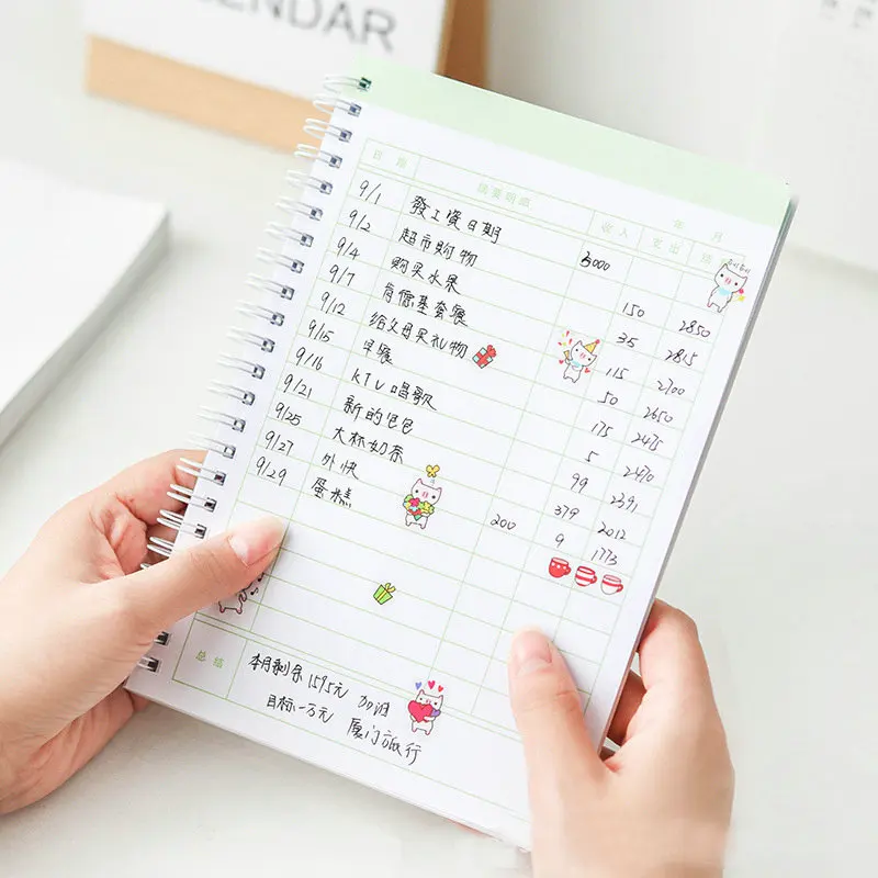 Бухгалтерия семья финансы Ноутбук маленький ленивый наличные журнал