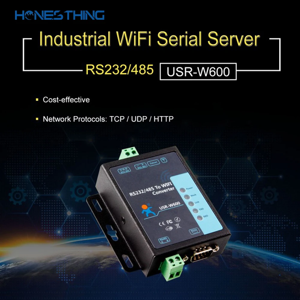 HonesThing экономичный Последовательный RS232 RS485 к Wi Fi Ethernet преобразователь серийный TCP