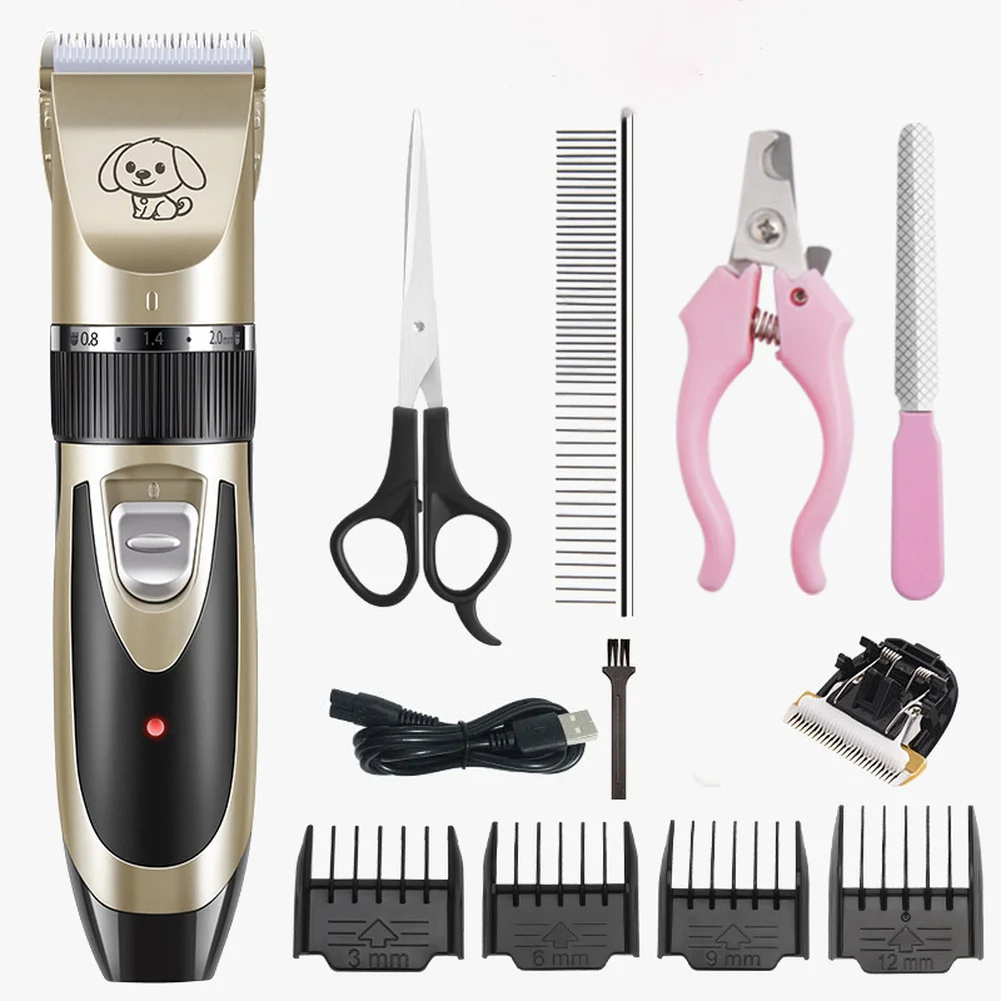 

Electrical Pet Hair Trimmer Rechargeable Low-noise Dog Cat Hair Clippers Kit Puppy Blade Cutter Machine Groomimg Shaver Scissor