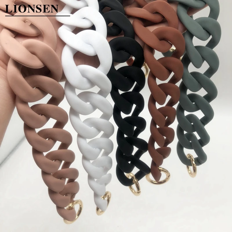 Lionsen акриловая цепочка для сумки на ручке 30 см/41 см съемный пластмассовый браслет