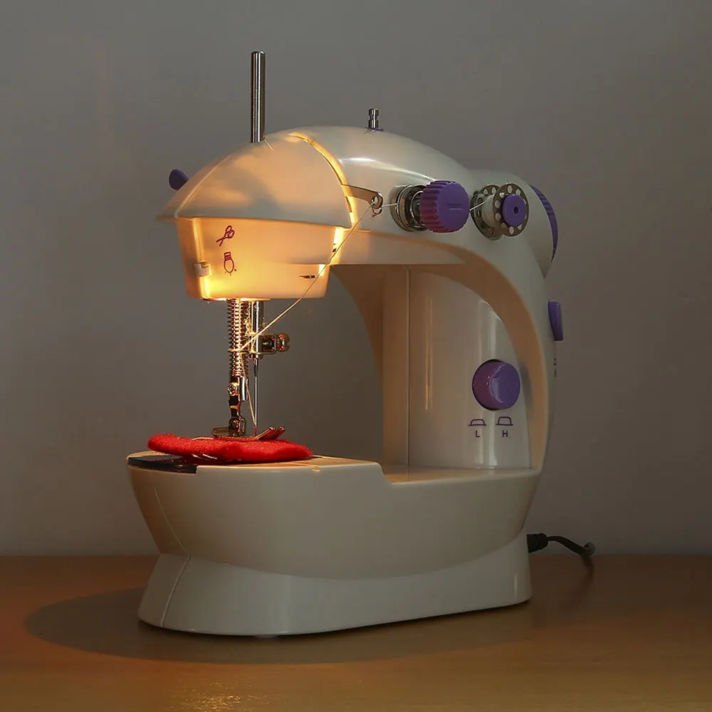 Портативная мини швейная машина для шитья двойная регулировка скорости