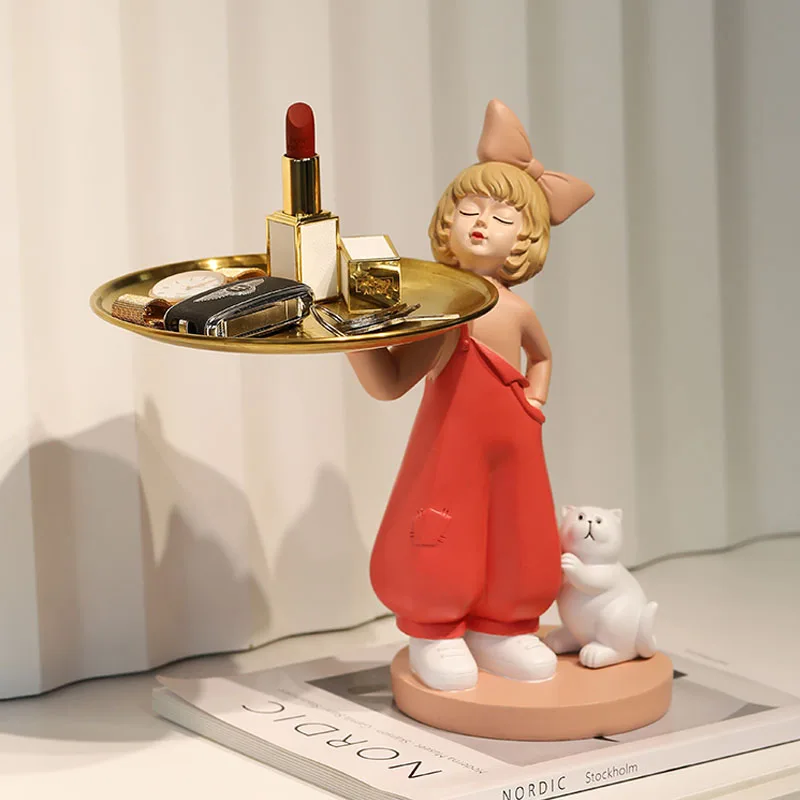 

Nordic Resin Deer Girl Sculpture Ornaments Living Room Desktop Character Model Crafts Home Decoration Accessories Wedding Gifts