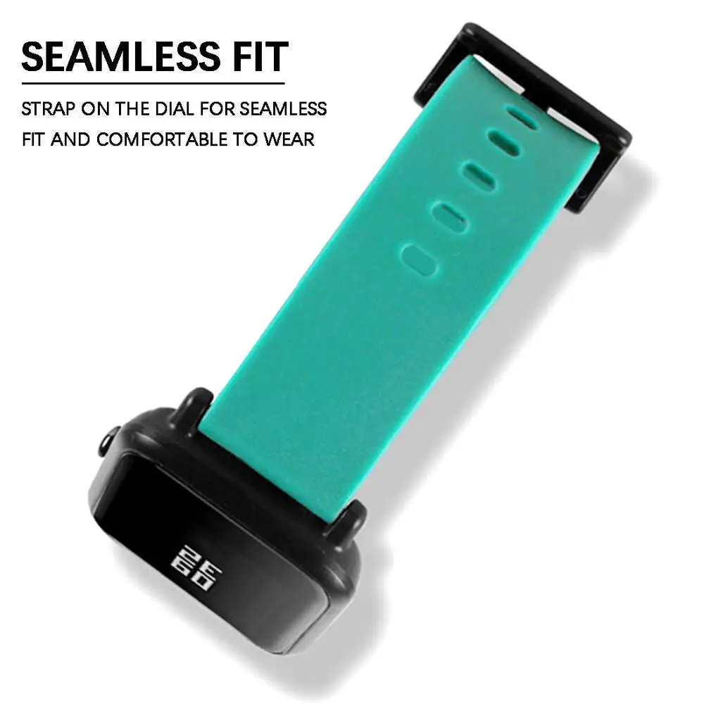 20mm Silicone Wrist Watch Band Strap for Xiaomi Huami Amazfit Bip BIT PACE Lite Sports Bracelet Smart Watches Accessories