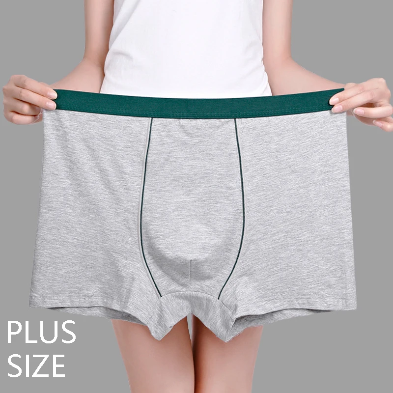 Женские хлопковые мужские трусы мужское нижнее белье боксеры дышащие Однотонные