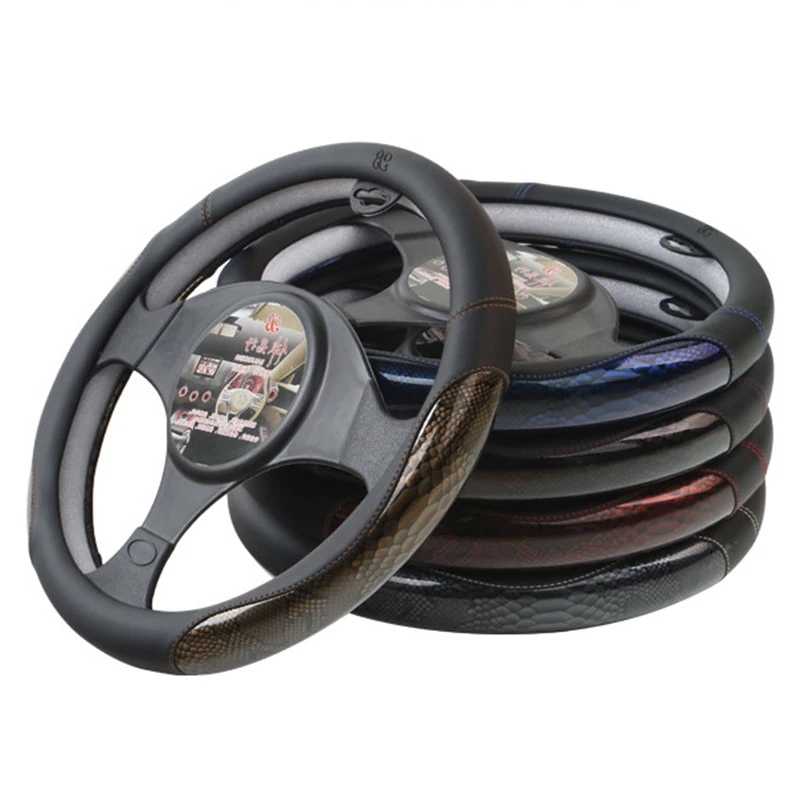 Новый чехол рулевого колеса автомобиля Дракон чешуйки кожи Рулевое колесо чехлы