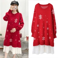 foreign style maternity clothing autumn and winter clothing set fashion 2021 new padded dress coat womens sweater long