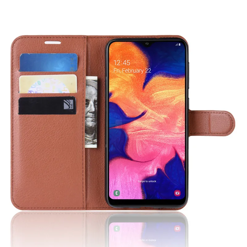 Роскошный кожаный чехол-бумажник с откидной крышкой для samsung A10, чехол для телефона samsung Galaxy A10 A 10 SM-A105F A105 A105F