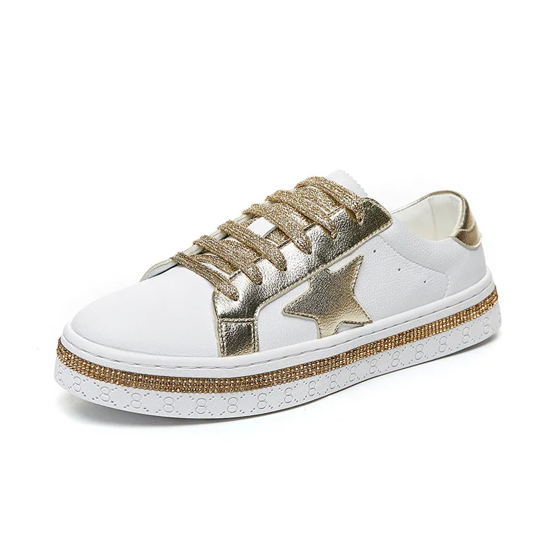 

2021 New High-quality Skateboard Ladies Korean Star White Flat Shoes Casual Sports Shoes Comfortable And Breathable