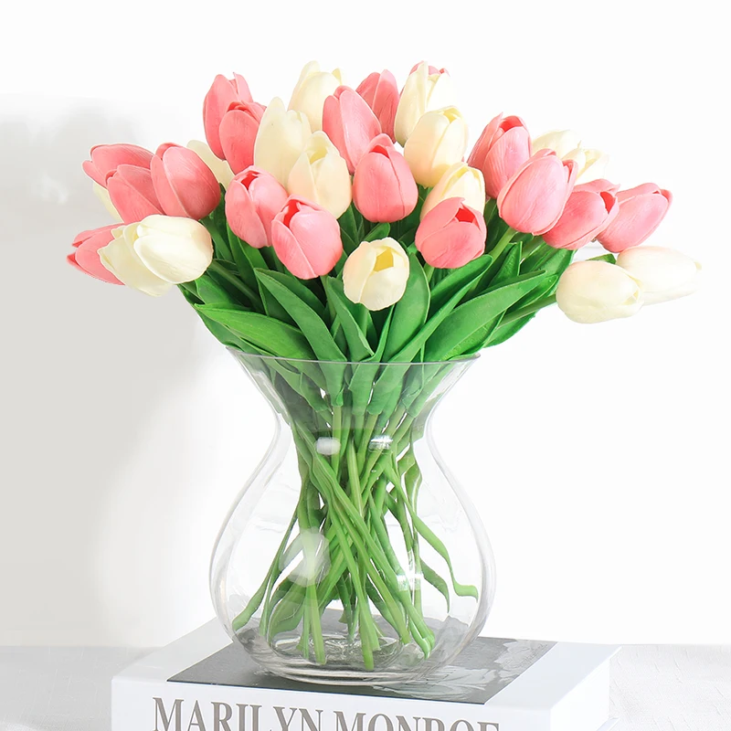 

5/10pcs Artificial Vivid Tulips PU Colored Flowers Home Decor Gift Wrapping Bridal Bouquet Wedding Party Fake Fleurs Crafts