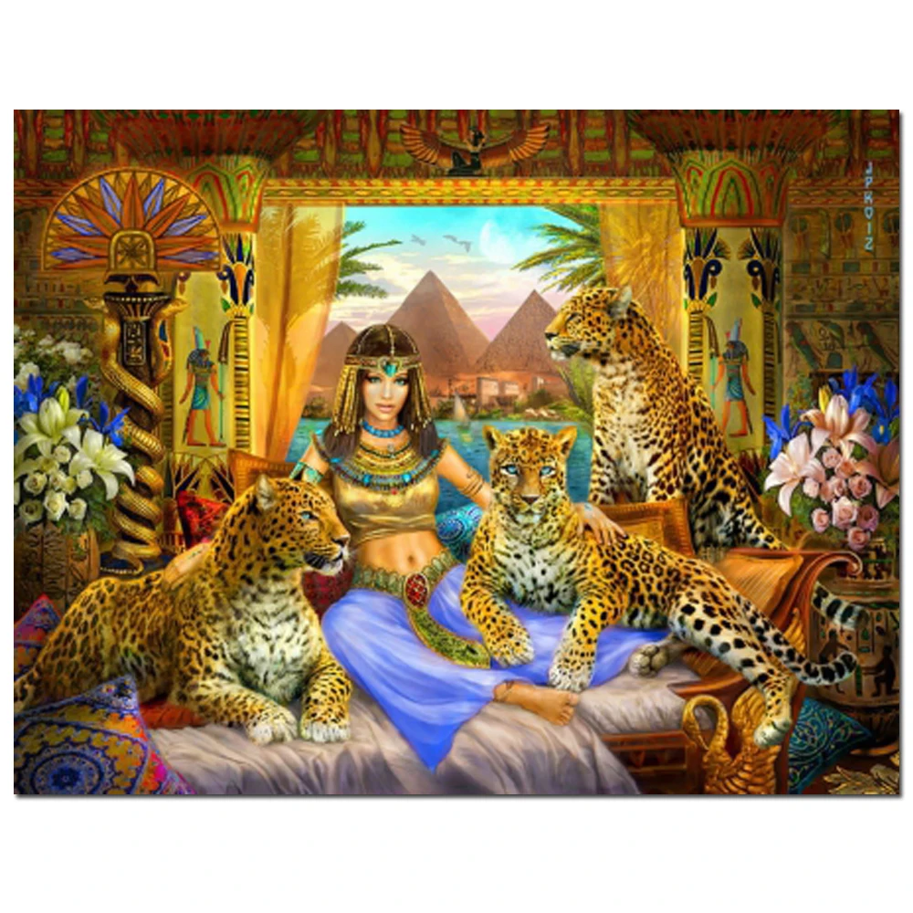 5D Diy круглая квадратная Алмазная вышивка Клеопатра алмазная живопись мозаика