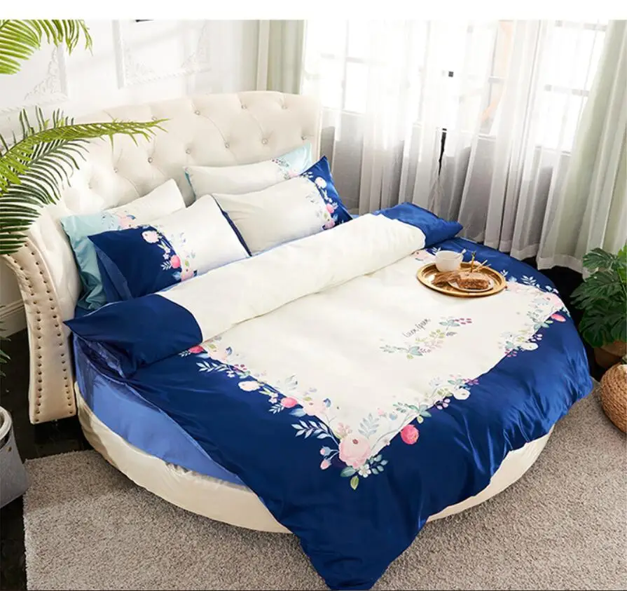 100% тутовая шелковая круглая кровать 4 шт. покрывала для дома здоровья стандартная