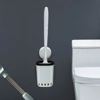 hanging white toilet brush holder silicone bathroom accessories toilet bowl cleaner brush wc borstel bathroom hardware dh50mts