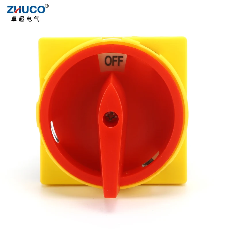 Трехполюсный висячий замок ZHUCO SZW25-64D/3GS 25A, ВКЛ-ВЫКЛ-ВКЛ, отключение питания, Главное управление, поворотная ручка, кулачковый переключатель