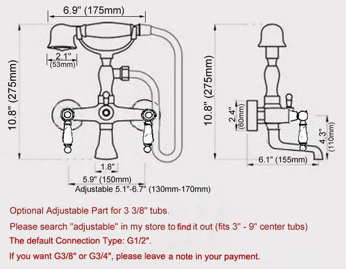 Черный золотой цвет латунные Смесители для ванной ручной дождь насадка душа