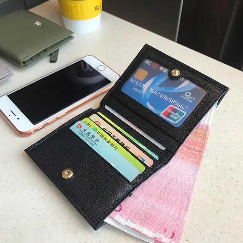 

San Maries Girls Bow Wallets Short Cow Leather Quality New Female Purse Zipper Coin Bags Brand Wallet For Women Carteria Brand