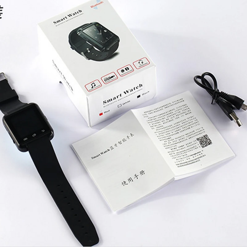 Умные часы U8 с Bluetooth Смарт для телефонов Android/IOS шагомером и синхронизацией