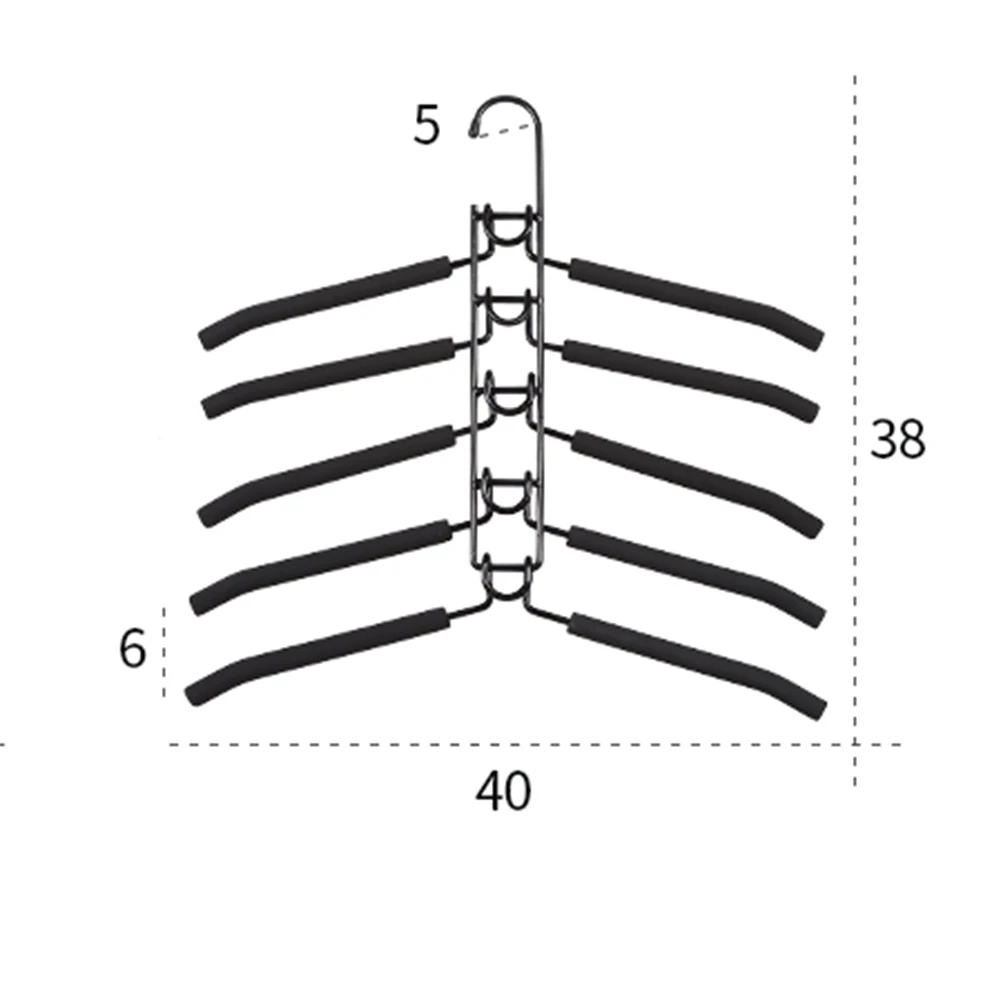 

5 In 1 Multi-Layer Clothes Hangers Space-Saving Multiple Non-Slip Hanger for Wardrobe UD88