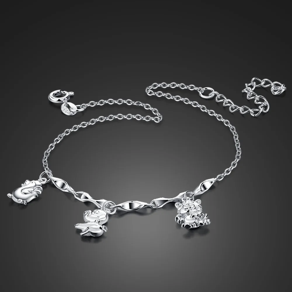 Браслет на ногу женский из серебра 925 пробы 27 см | Украшения и аксессуары