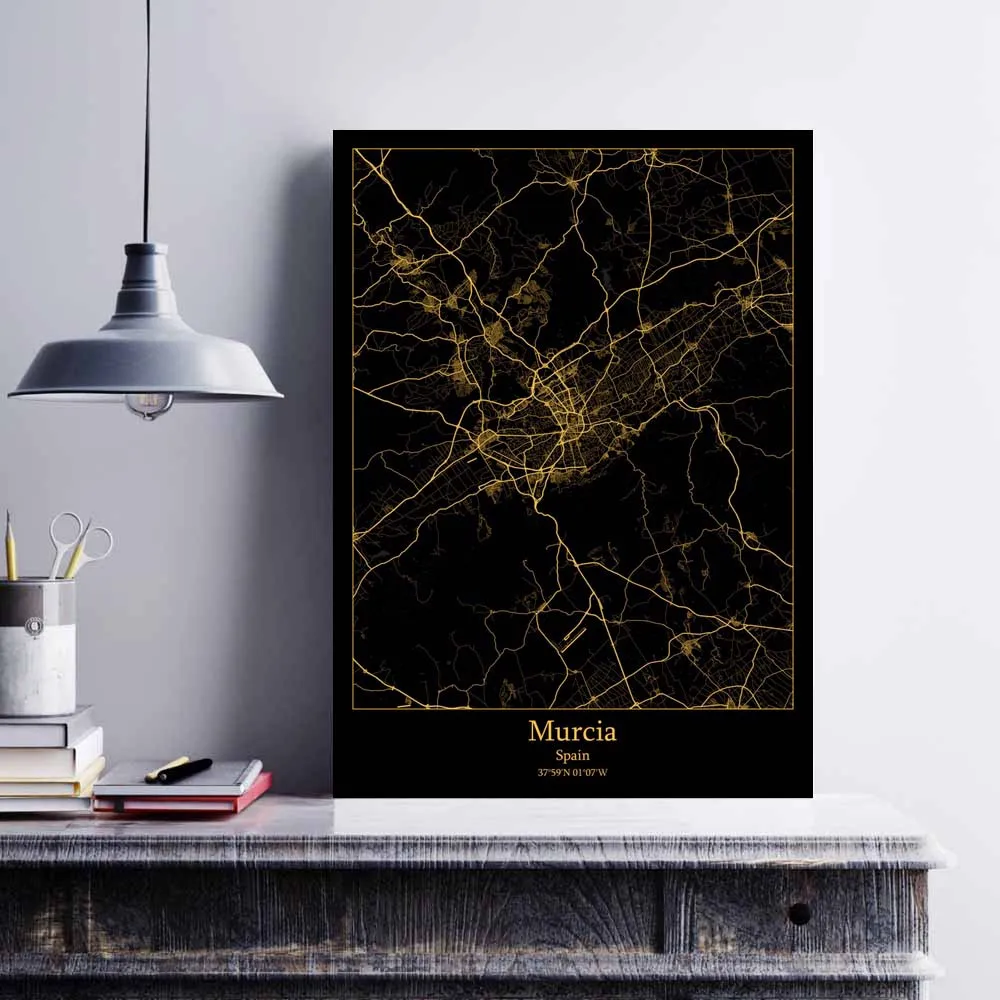 Карта Испании KOPHAEL печать на холсте