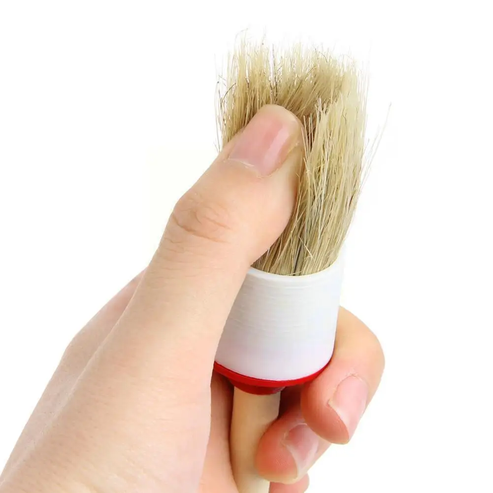 

1PC Car Cleaning Brush Soft Bristle Wood Handle For Interior Rims Wash Wheel Tool E Cleaning Car Dashboard Air-Conditioning X6N1