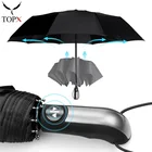 Ветрозащитный полностью автоматический зонт от дождя для женщин и мужчин, 3 складных подарочных зонтика, роскошный большой зонтик для путешествий, бизнеса, автомобиля, 10K